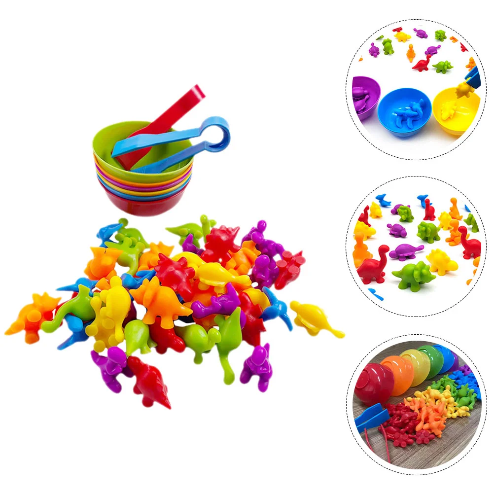 

Dinosaur Math Toy Counting Dinosaurs with Matching Sorting Cups Toys for Kids 3-5 Toddler Boys Educational Color Toddlers