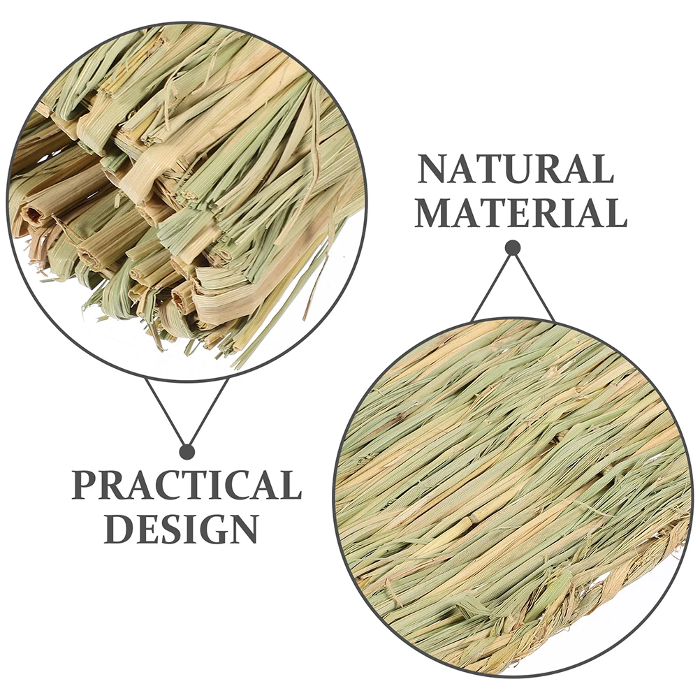 

1pcs Straw Mats For Chicken Nest Boxes Coop Ground Cushion Nesting Liners Egg Cage Mat Grass Nest Pads Natural Chicken Mat