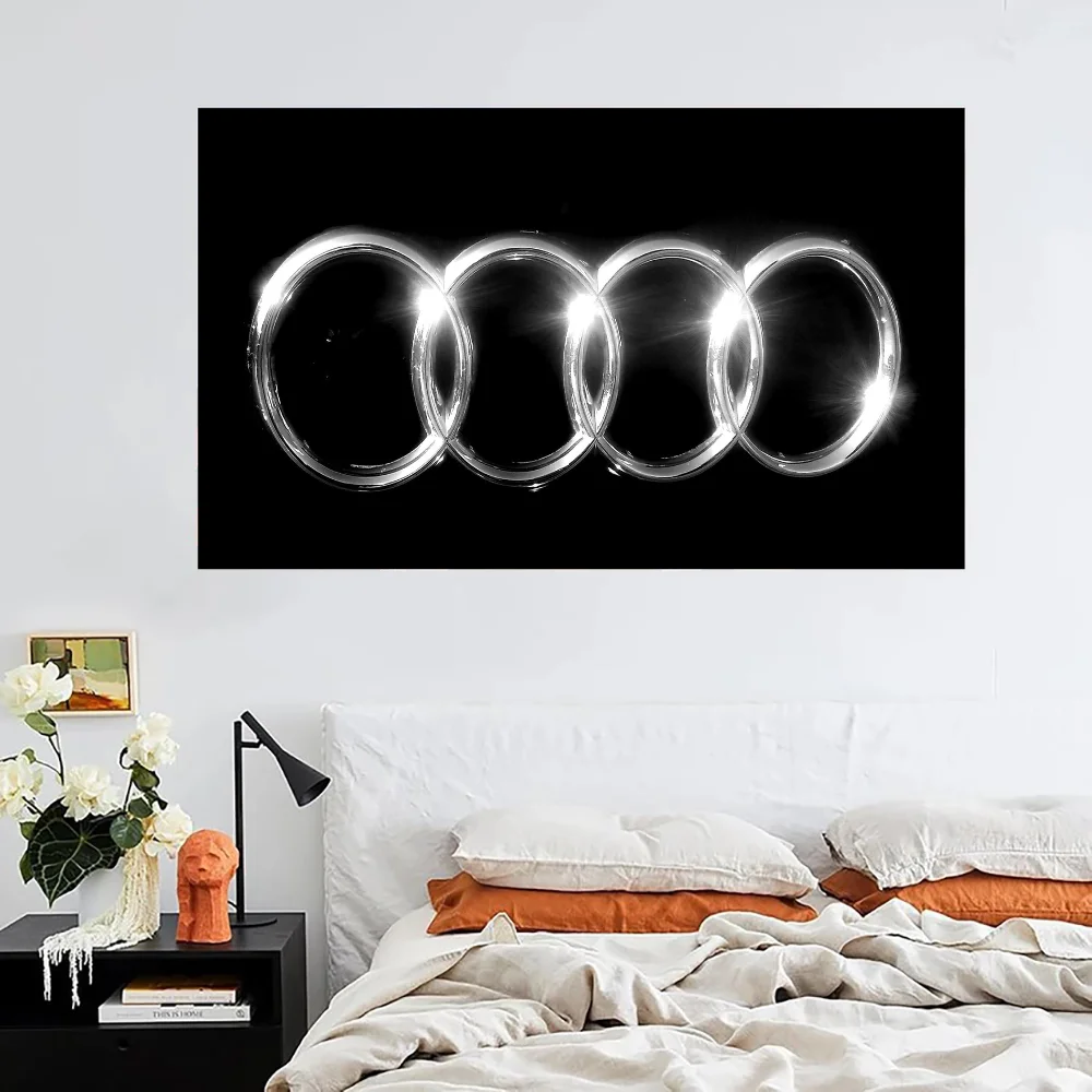 A-audi Logo Decorative Flags for Rooms Garage Decoration Custom Flag to Hang Outdoor Decorations Home Garden Flags and Banners