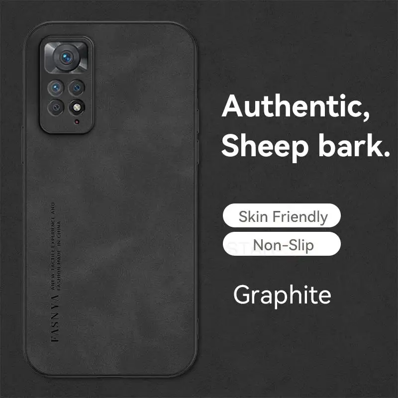 Luxury Sheepskin Leather Case For Xiaomi Redmi Note 10 11 Pro Plus 5g 11pro 10pro 4g Men Business Back Cover Note10 Note11 S 5 G