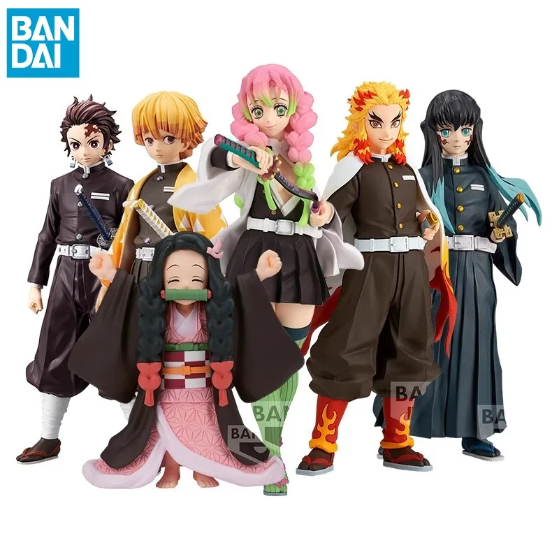 

Genuine Bandai Demon Slayer Action Figures Nezuko Tanjiro Muichiro Mitsuri Toy Model Collect Ornament Festival Gift