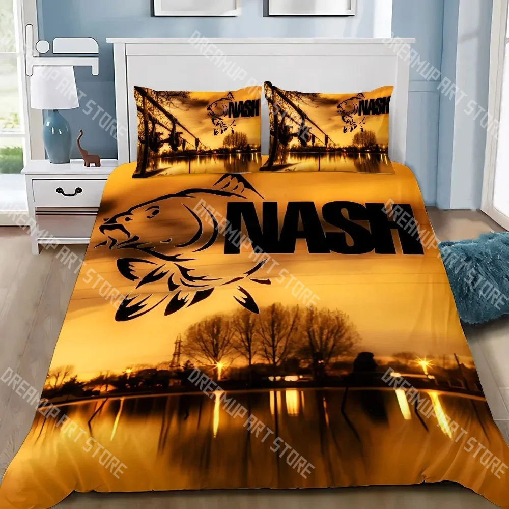 Fashion Nash Fishing Logo Bedding Set Single Twin Full Queen King Size Bed Set Kids Bedroom Duvetcover Sets Bed Sheet Set