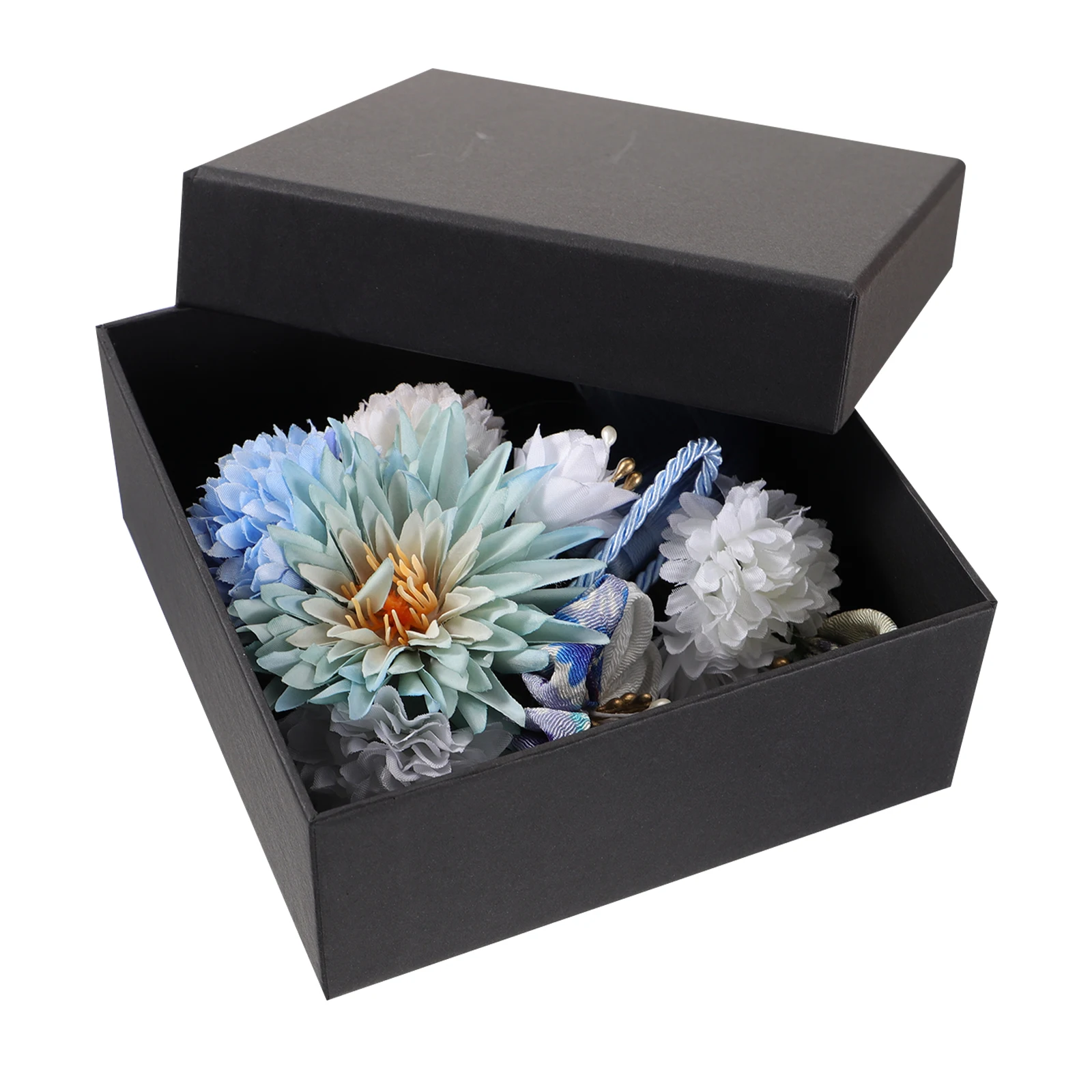 

2pcs Flower Tassel Hair Combs Japanese Style Bridal Wedding Accessories For Women Lightweight Party Hairpins