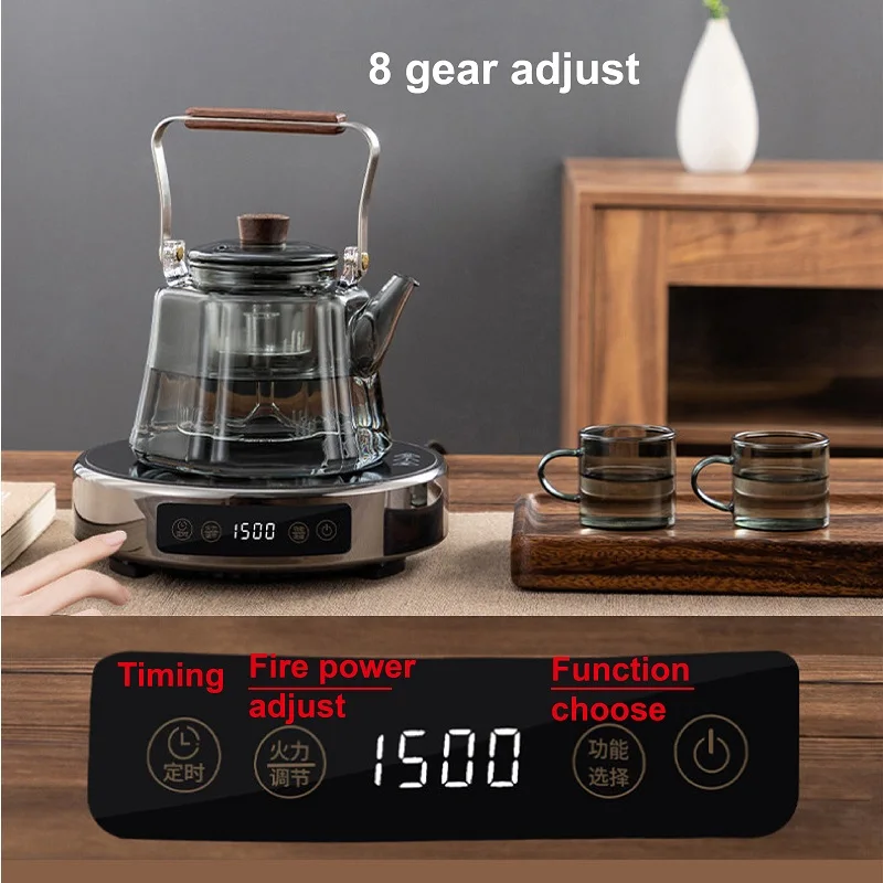 1500W Electric Ceramic Stove Tea Stove Electric Hot Plate Heater Stove Heating Furnace Mini Portable Tea Maker Water Boiler 220V