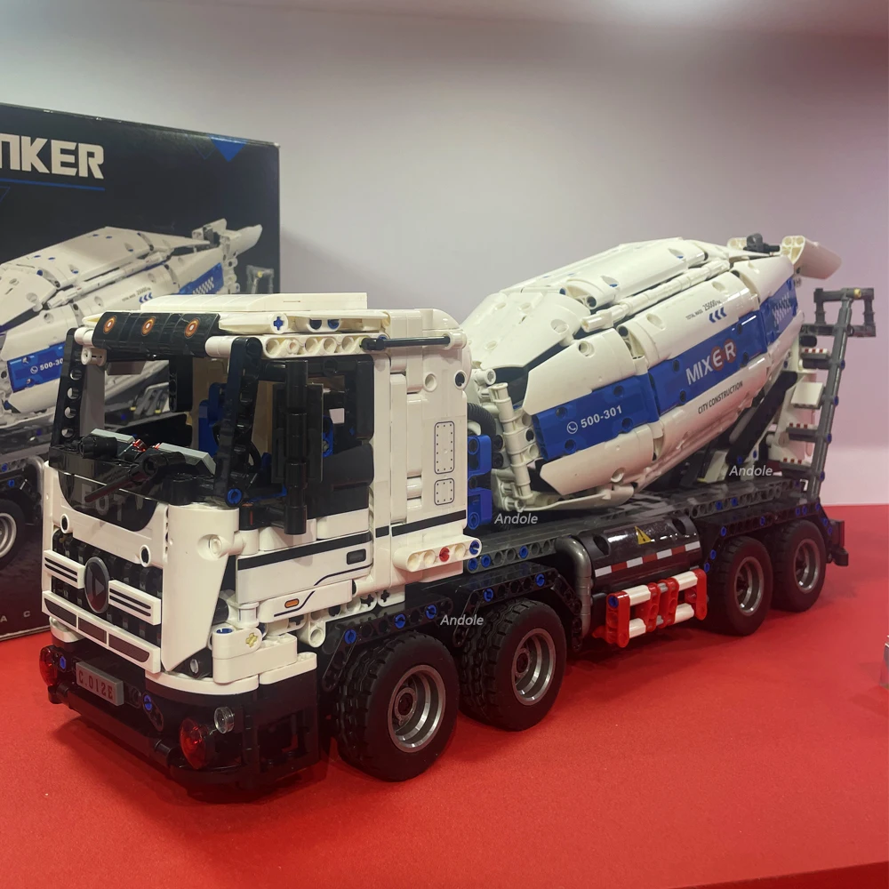

Technical City Concrete Mixer Truck Building Blocks Excavator Construction Engineering Vehicle Model Bricks Toys For Children