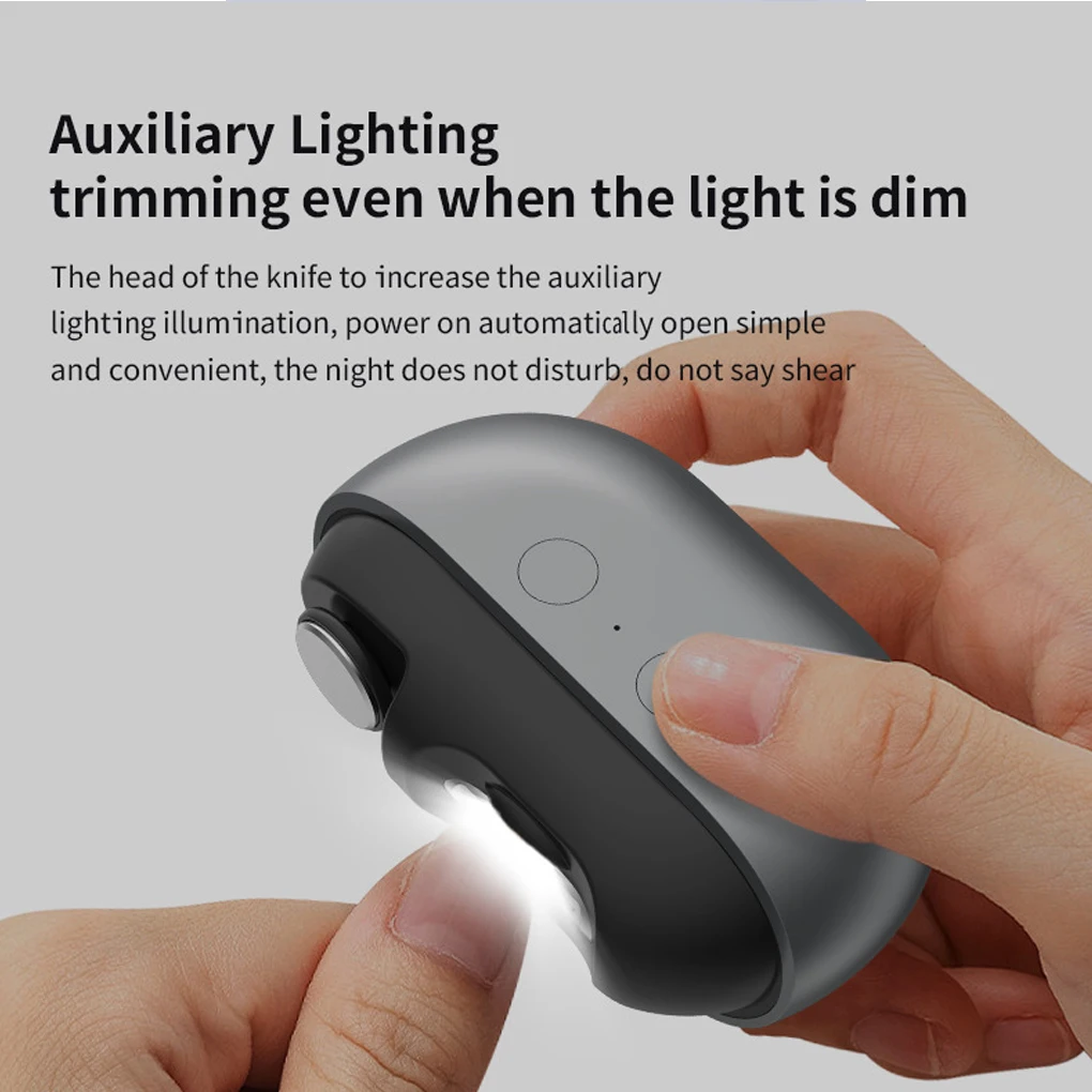 

3-in-1 Electric Nails Cutter Trimmer Polisher Nail Clippers Cut Grind And Polish Rechargeable Automatic Nail Clipper
