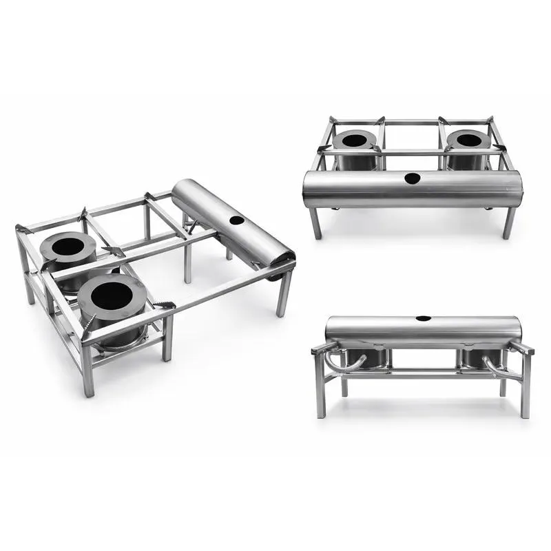 Commercial Carbon Steel Waste Oil Cooking Stove Dual Burner Heavy Duty Gas Stove with Stand