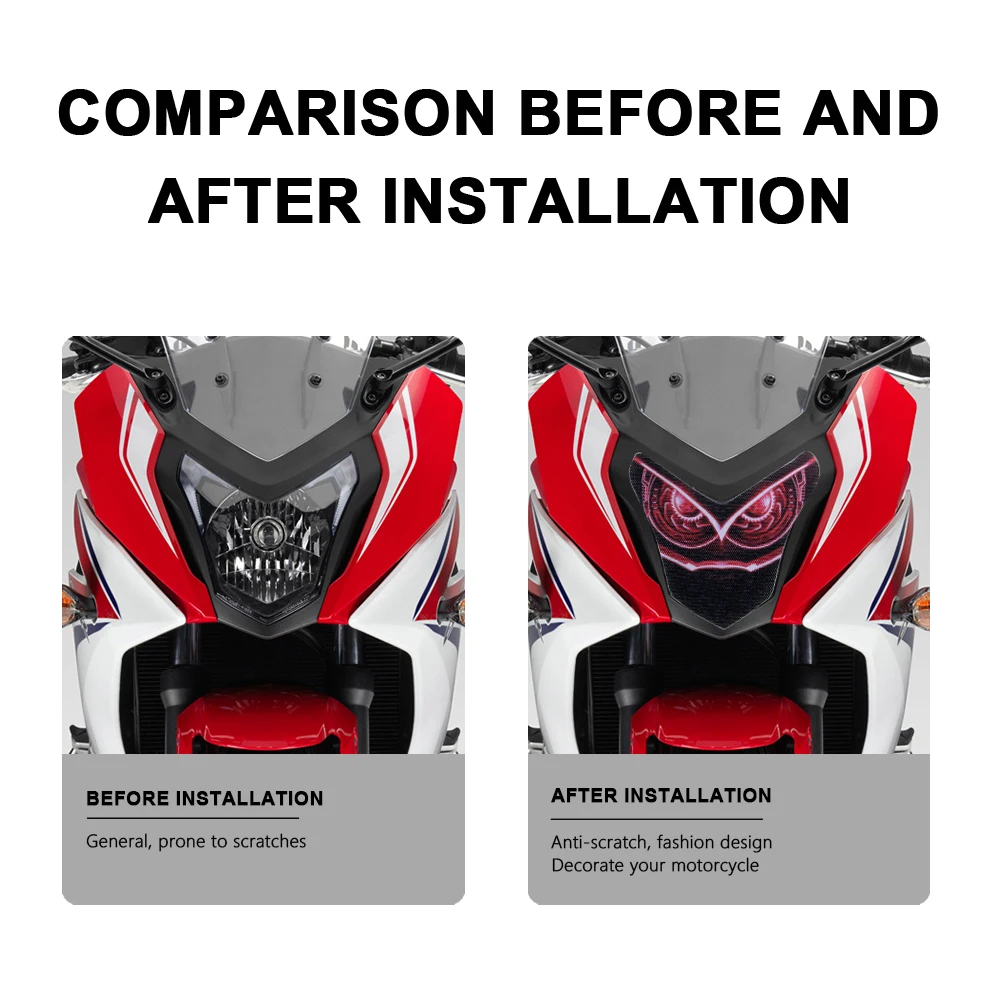 Headlight Sticker Waterproof Motorcycle Decals PVC Stickers for Honda CB650F CBR650F CB CBR 650F 650 F 2014-2016 Accessories