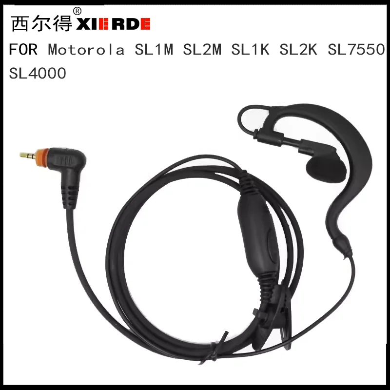 XIERDE-auriculares con forma de G, audífonos con micrófono para Motorola Radio, SL1M, SL1K, SL1600, SL300, SL7500, SL400, SL4000, SL7550, TLK100