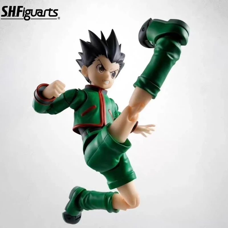 

В наличии оригинальная фигурка BANDAI SHF Anime Hunter x Hunter Killua Zoldyck Gon Freecss, игрушки, модель из ПВХ, коллекция кукол WY