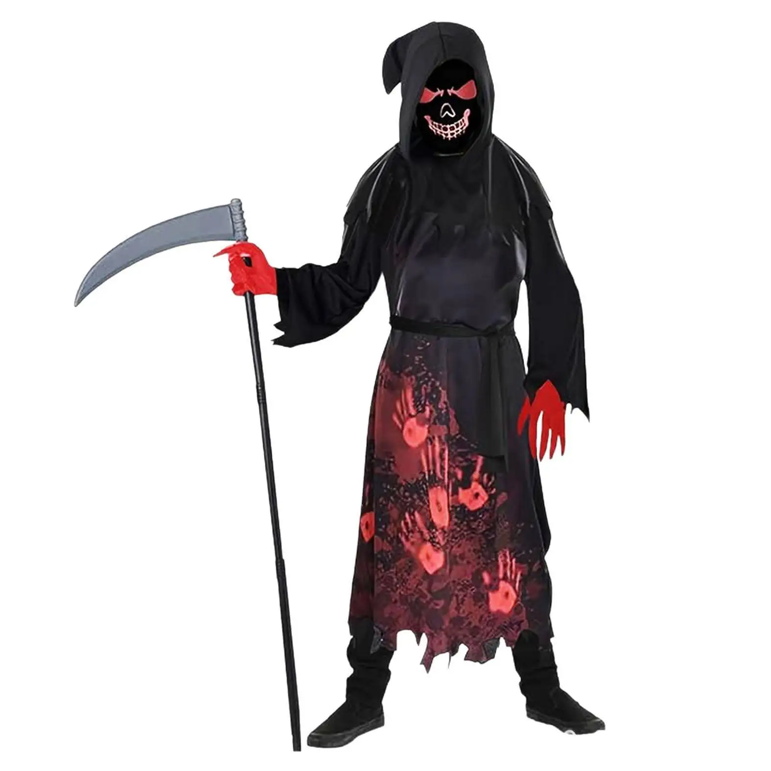 

Creative Halloween Cosplay Ghost Death Dance Party Red Outfit Set Women's Traditional Costume Stage Performance Fashionable