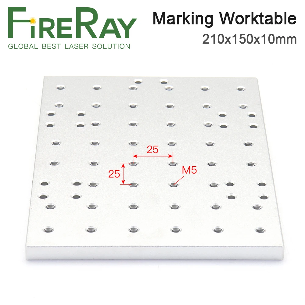 Fireray Metal Worktable 300x220x10mm 210x150x10mm Thread M5 Lift Table for DIY 1064nm Fiber Laser Marking Machine Parts