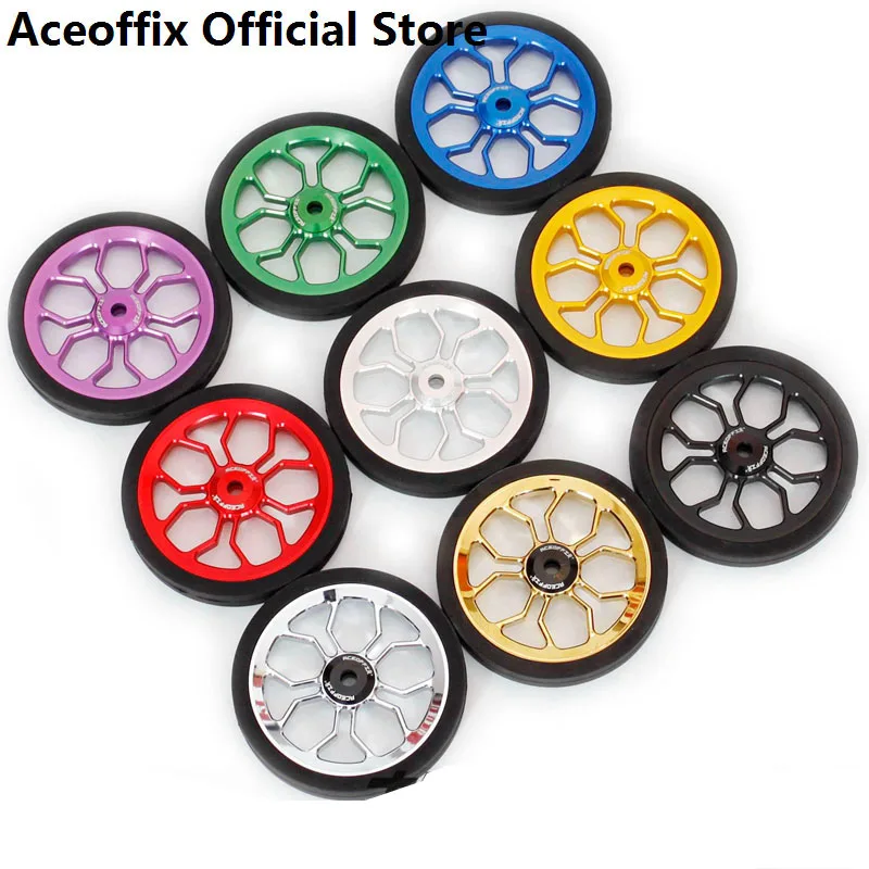 80mm 1 pair easywheel for Brompton birdy folding bike accessories easy wheel