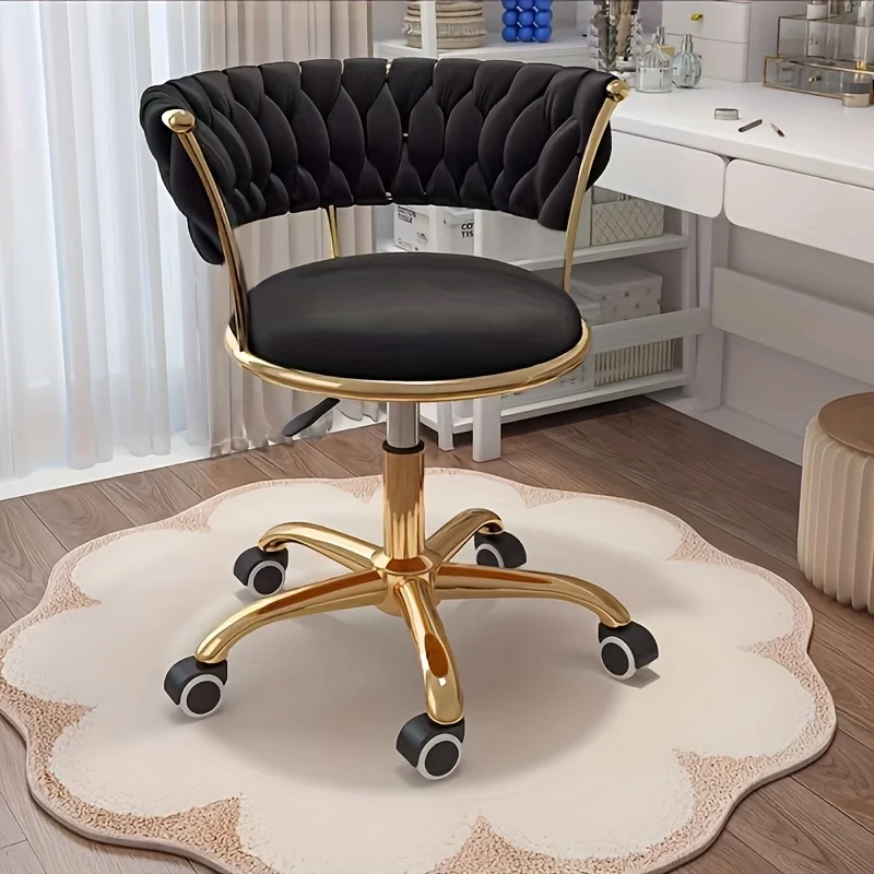 Dressing Chair，Swivel Adjustable Height Vanity Stool, Accent Chair for Bedroom Makeup, Salon, Spa & Home Office image 5