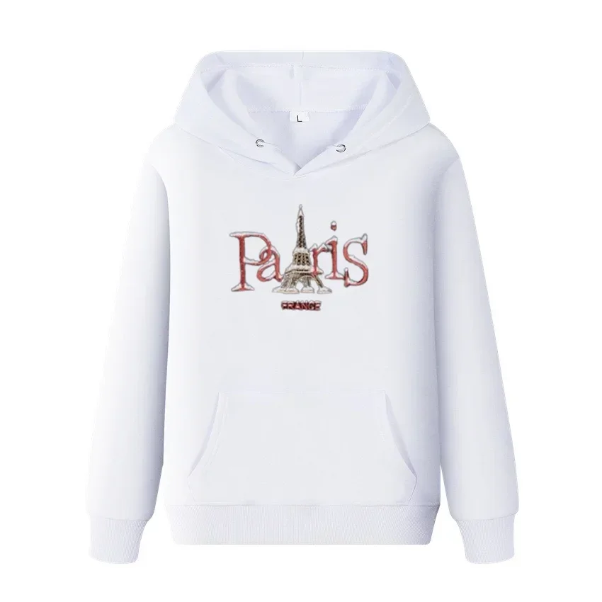 

2024 Paris City for men and women hooded sweatshirts, hip hop sweatshirts, baggy tops, street, spring and fall