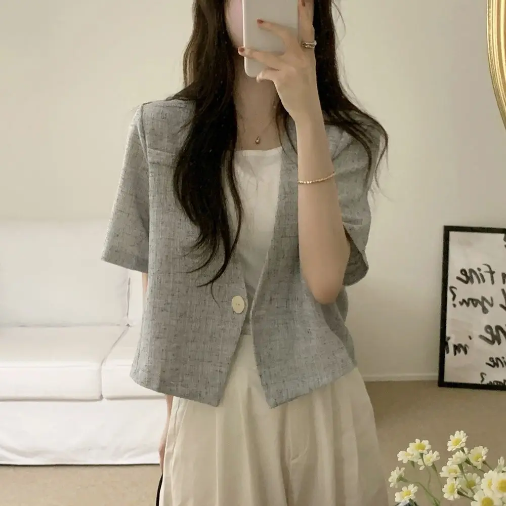 

Stylish Slimming Versatile Korean Style Vintage Design Cardigan Outerwear
