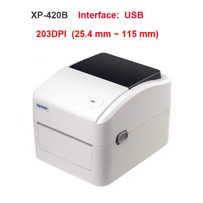 2025 4Inch 152MM/S Thermal Label/Sticker/Waybill Printer XP-420B Barcode Paper Support QR Code for DHL Fedex EMS Express