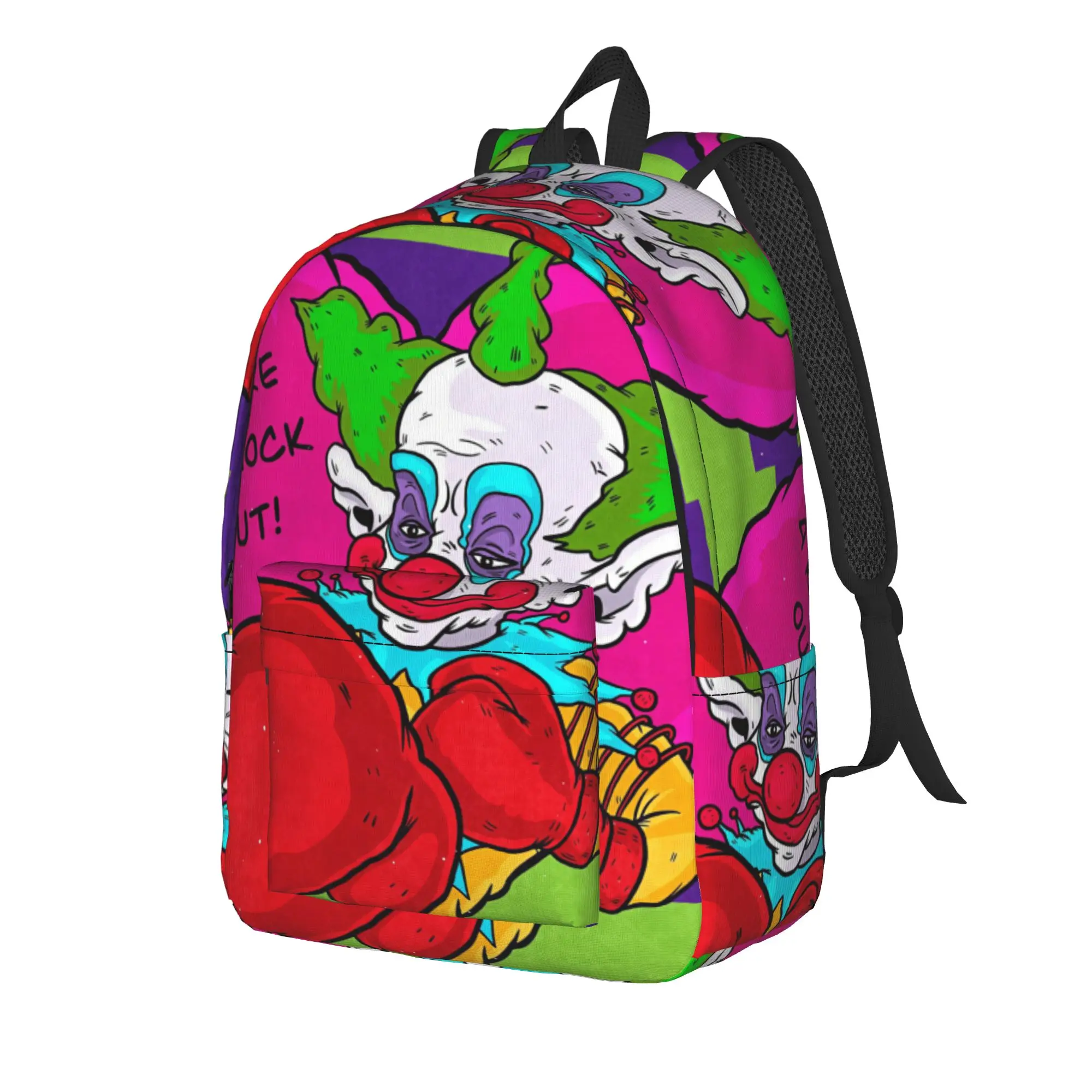 Killer Klowns From Outer Space Wax Backpack  Travel Backpacks Teen Fun School Bags Designer Print Rucksack