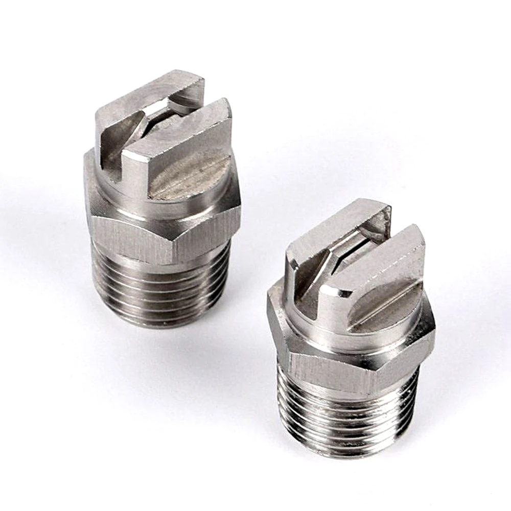 Huajue-boquilla de ventilador plano de acero inoxidable OEM/ODM, rosca macho BSPT de 1/4 pulgadas, serie HVV, ángulo de pulverización de 0 grados para limpieza/polvo