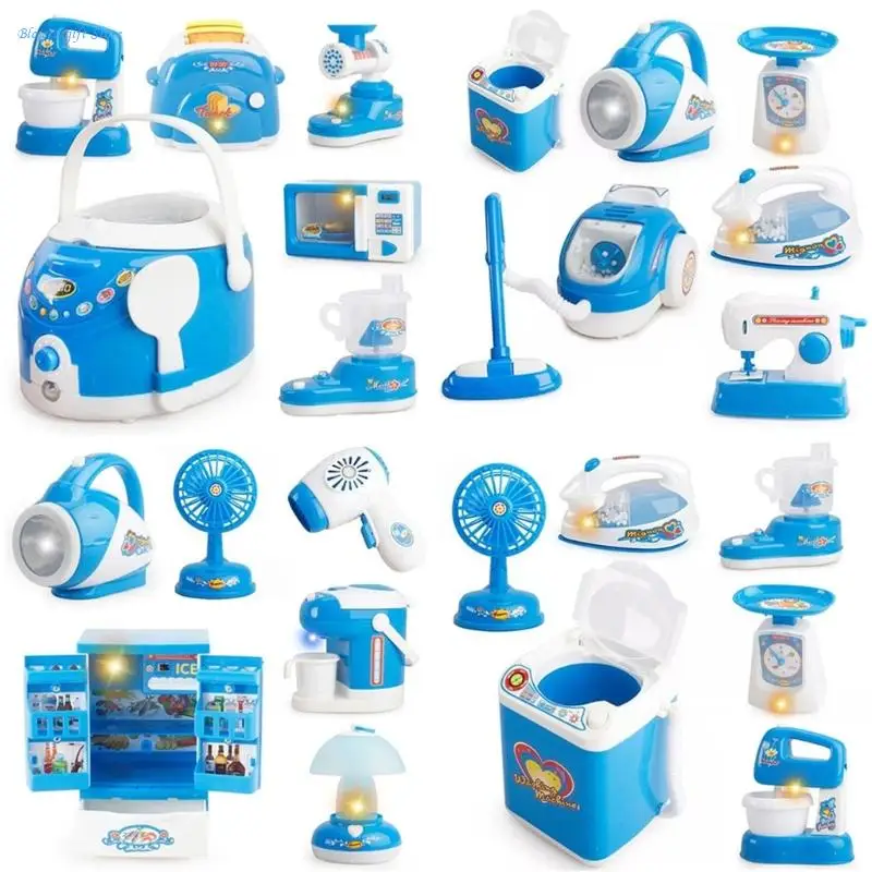 

Children Pretend Home Appliances Toy Set of 6 Pieces Includes Play Mixers Stove Rice Cooker for Imaginative Play