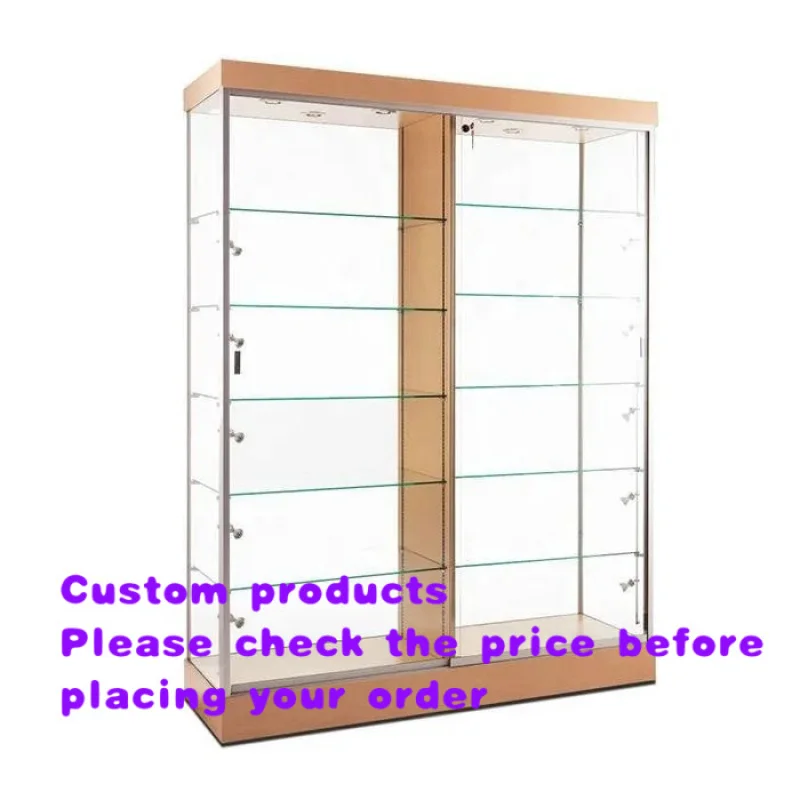 

custom.Glass Display Shelf Stand Led Light Glass Display Cabinet Jewelry Display Rack