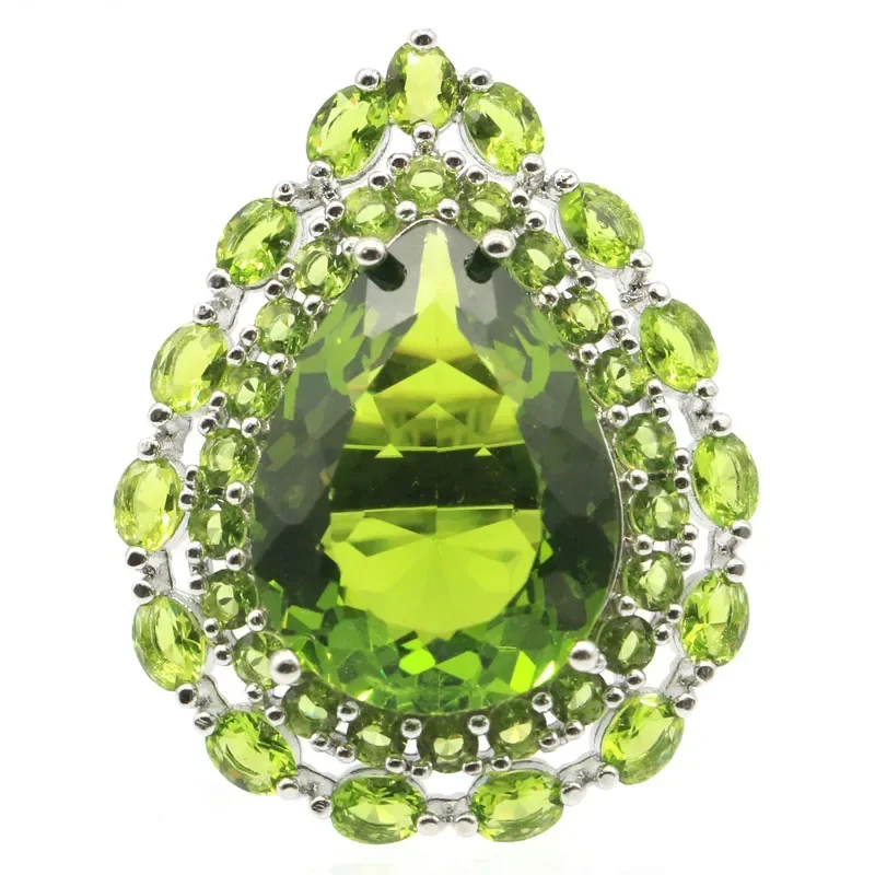 

9 г большие тяжелые индивидуальные кольца из цельного серебра 925 пробы, великолепный швейцарский синий топаз, аквамарин, зеленый перидот, родолит