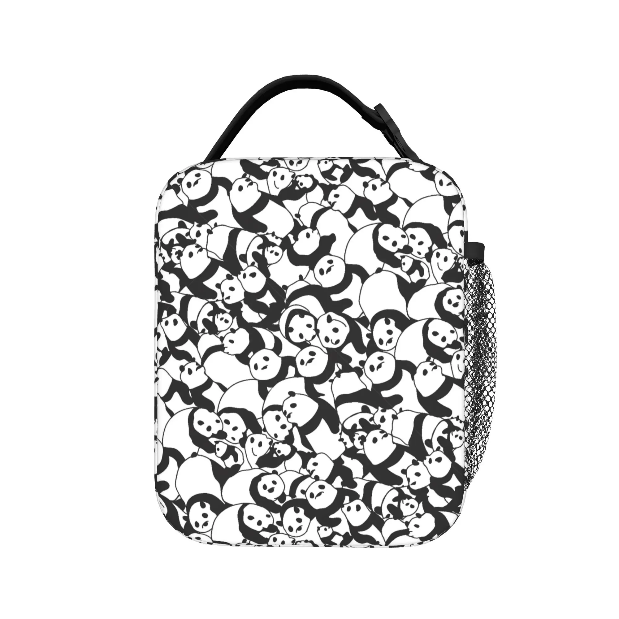 Panda And Bamboo Lunch Bag  Casual Lunch Box Office Portable Thermal Tote Handbags For Adult Waterproof Graphic Cooler Bag