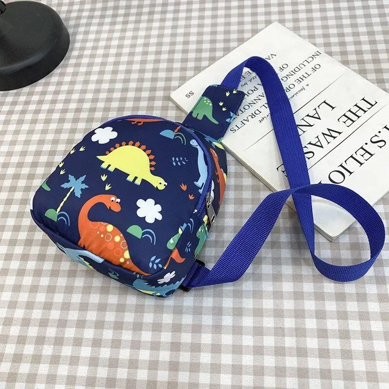 Children\'s Cute Dinosaur Shoulder Bags Baby Girls New Casual Boys Kids Chest Bag Coin Purse Nylon Handbags Small Messenger Bag