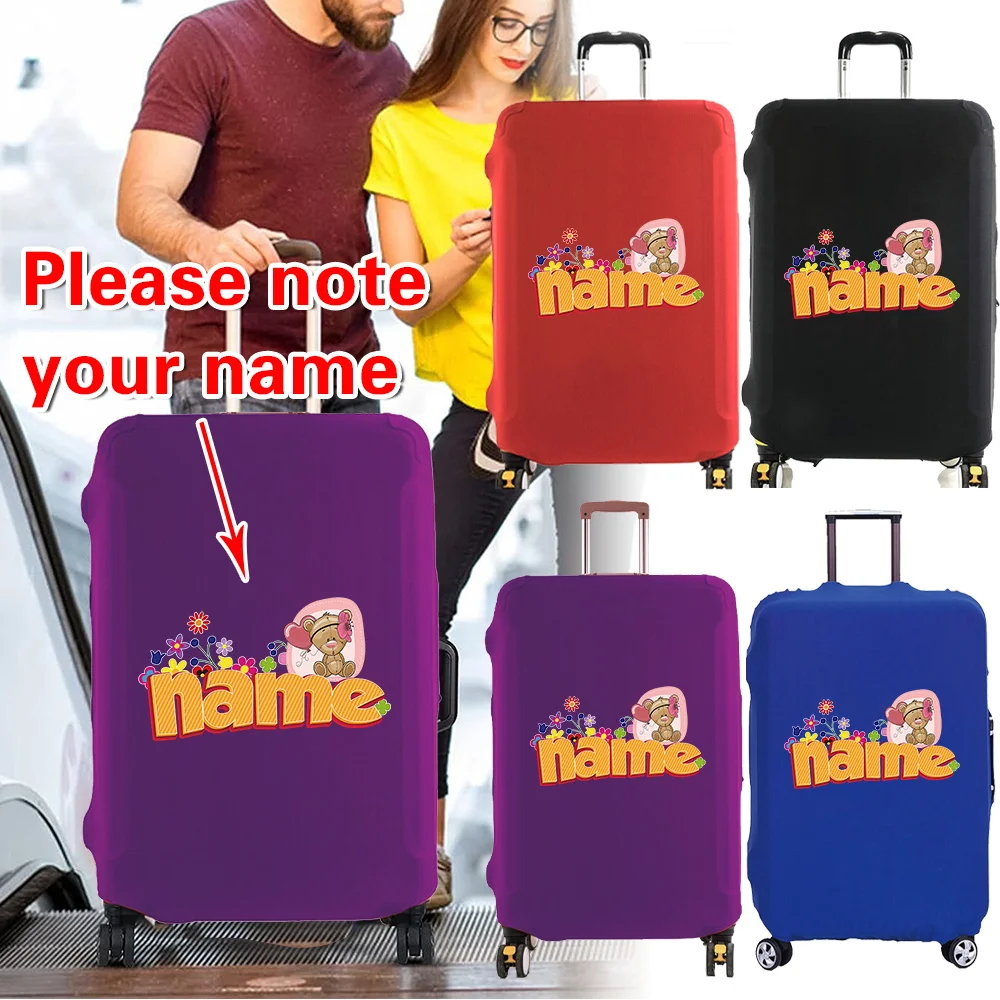 

Персонализированная крышка тележки с индивидуальным именем, толстая эластичная крышка для багажа, износостойкая, несколько вариантов стиля