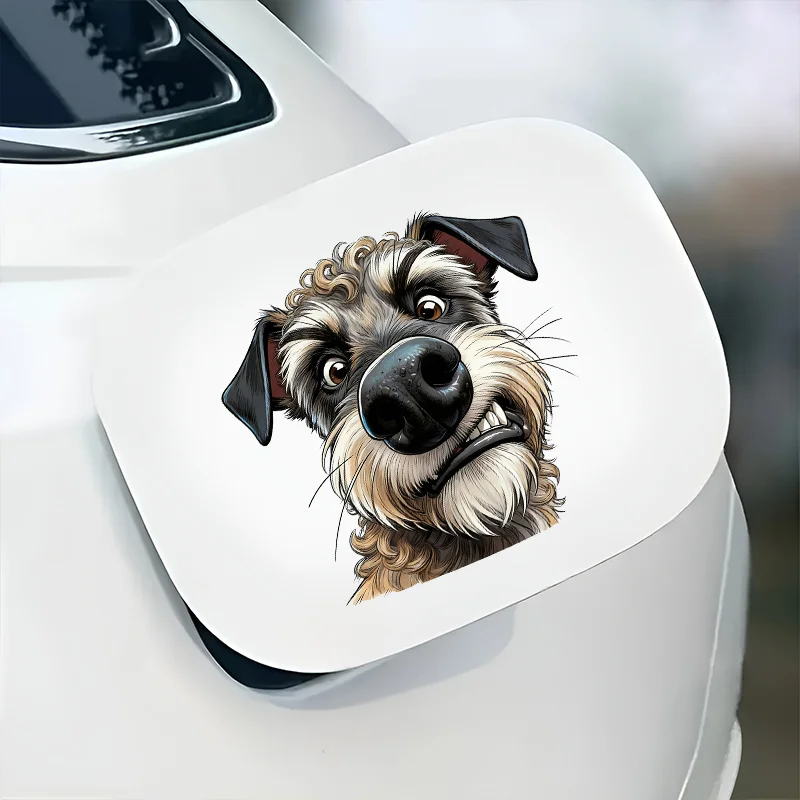 1 contrasting cute and adorable puppy creative car sticker, suitable for cars and laptops