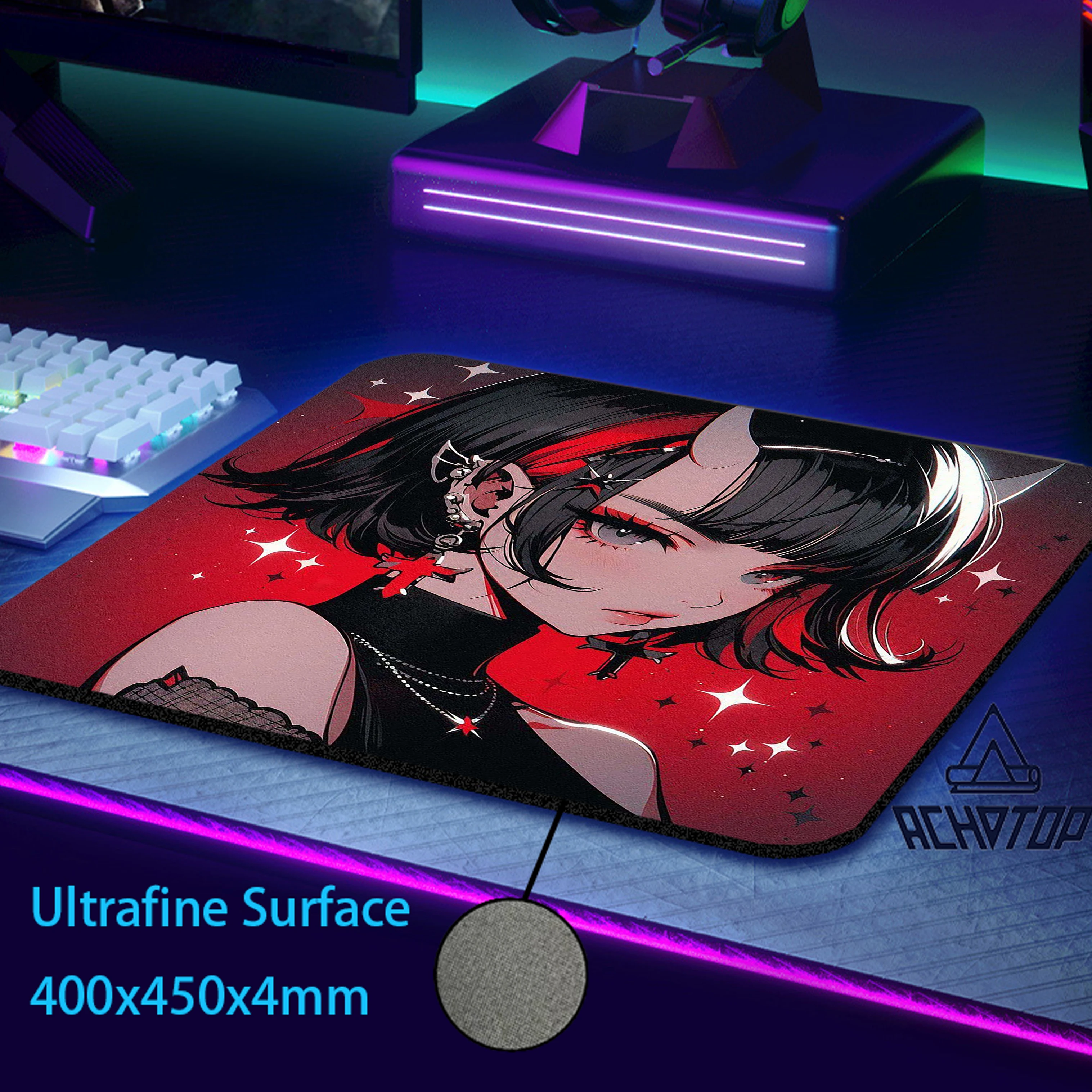 

Anime Girl Balance Mousepad Professional E-Sports Gaming Mouse Pad Ultrafine Surface Premium Locking Edge Mouse Mat Desk Mat