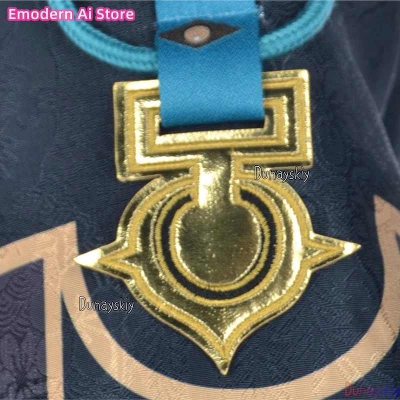 فريمينيت حكيم التأثيري المثقوب كوسبروف» جينشين إمباكت فونتين الأزرق الداكن بدلة غطس Steampunk أنيمي لعبة كوسبلاي #4