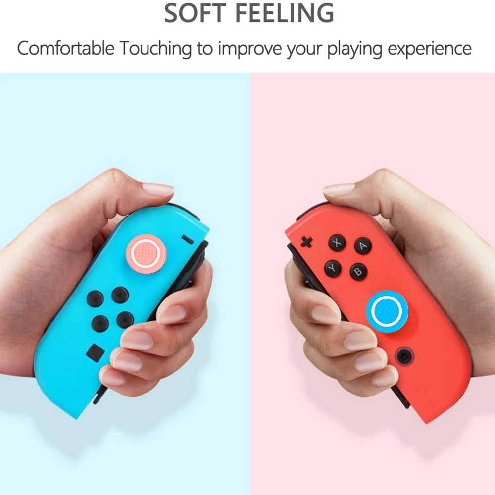 2pcs Silicone Analog Thumb Grip Caps Compatible with Nintendo Switch OLED/Switch Lite/Switch Joystick Protective Cover