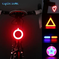 Bicycle Taillight Cycling Lights Multi Lighting Modes USB Charging Led Flash Tail Rear Lights for MTB Seatpost Bike Accessories