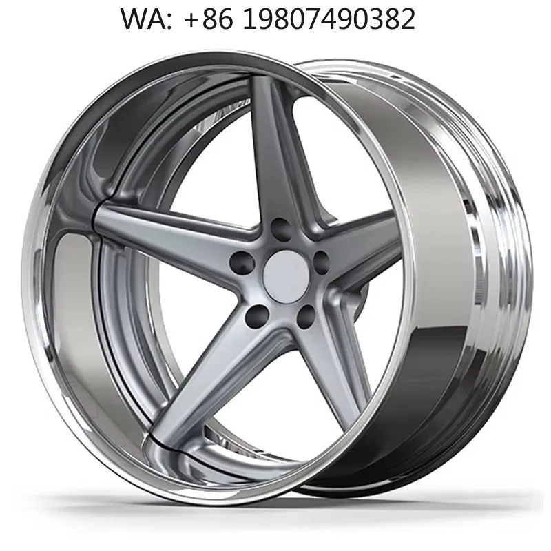 18-26 Inch 5-Star Chrome Deep Dish 2-Piece Forged Wheels 5x114.3 PCD Sport Passenger Car Modified Rims