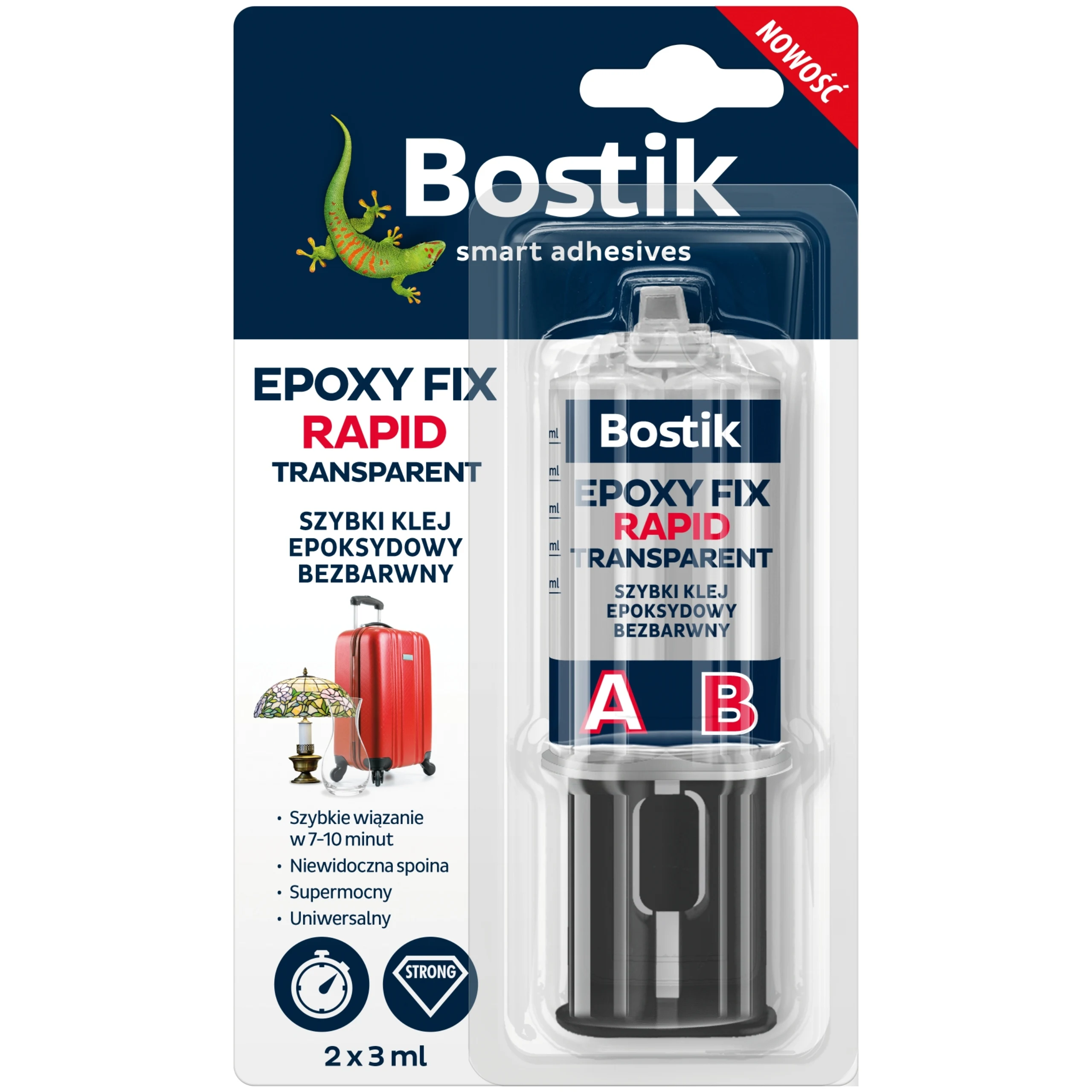 Bostik Fix Rapid tweecomponenten epoxylijm kleurloos 2x3ml