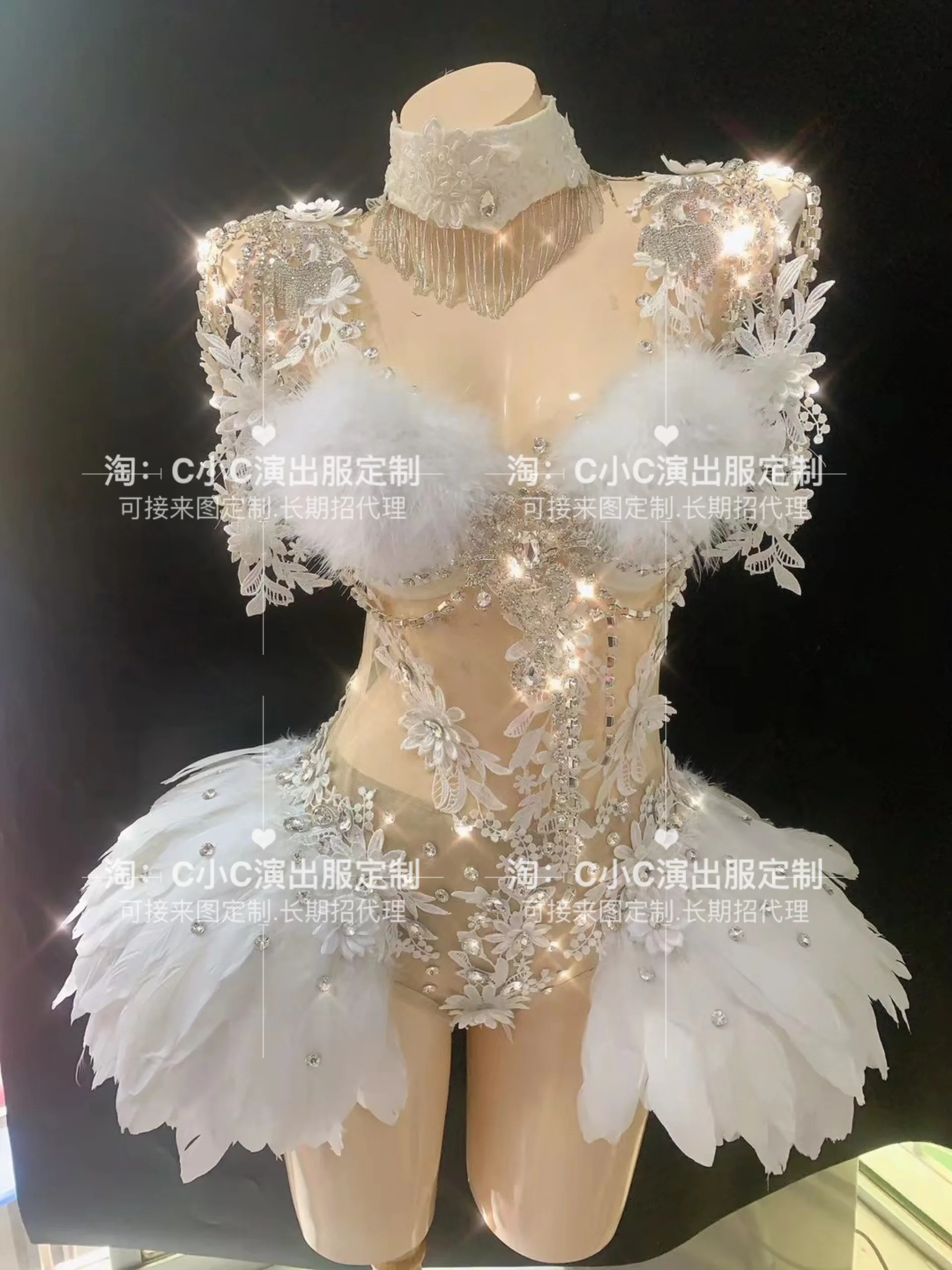 

high-quality Shining Rhinestones performance clothing Bar DJ dance fashion singer performance clothing Acrobatic Women Jumpsuit