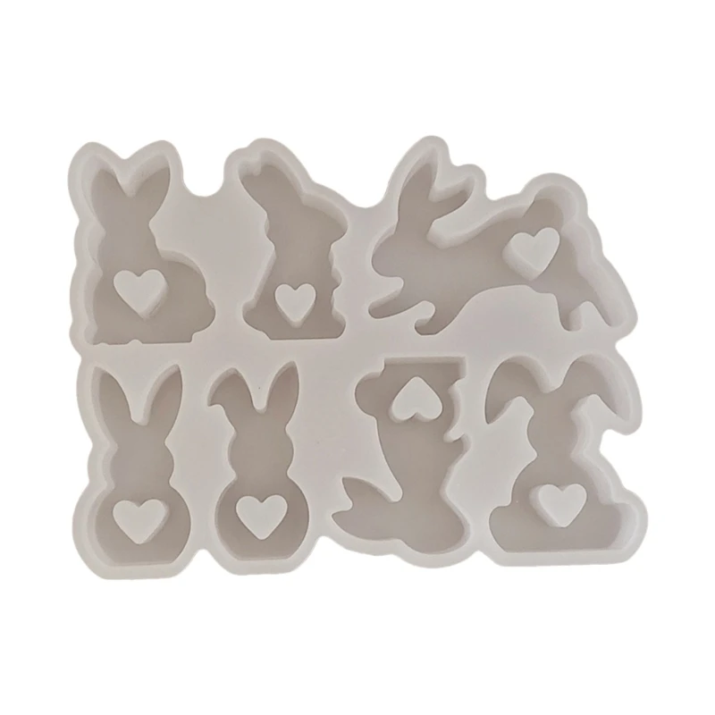 

Easter Themed Rabbit Silicone Mold Easy Cleaning Ornament Moulds Silicone Texture for Crafting Enthusiasts Present