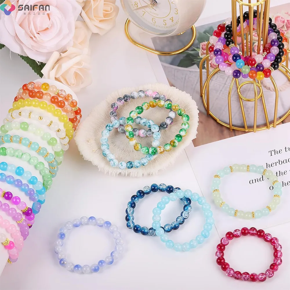 

Mixed Color Crystal Glass Bead Set Beading DIY Garment Bead Accessories Bracelet Accessories Material Kit Handicrafts