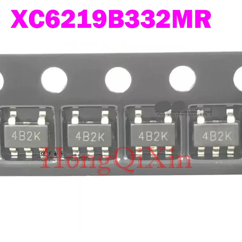 20 PCS/LOT XC6219B332MR Low Dropout Linear Regulator 3.3V, Silkscreen 4B2K LB2K, SOT23-5 IC Electronic Component