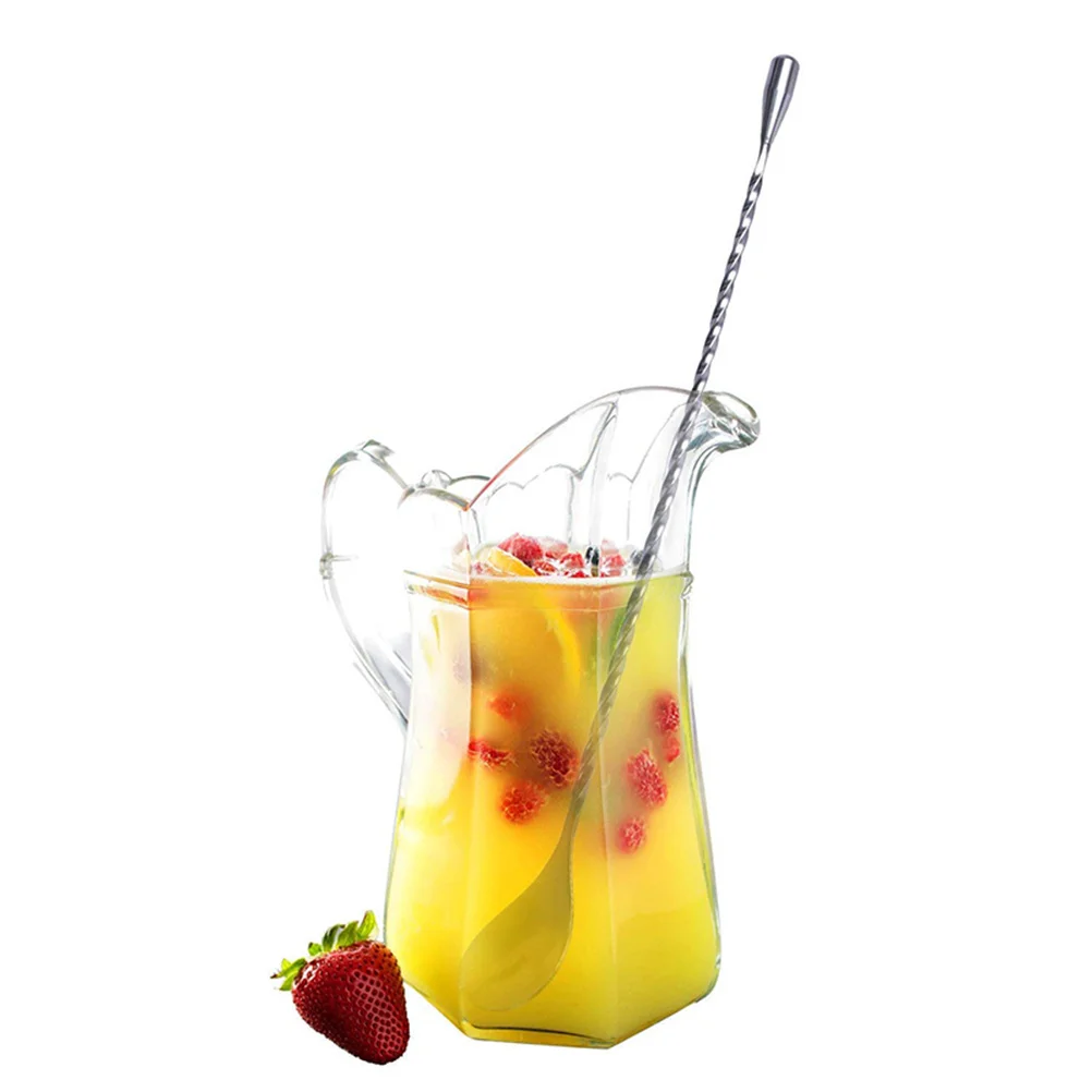 

2Pcs Bar Cocktail Spoons Stainless Steel Stirring Spoons Long Handle Ecofriendly Heat Resistant Modern Bartending