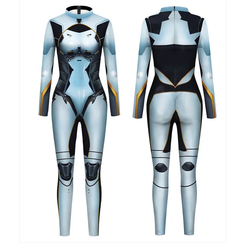 Costume de cosplay de squelette imprimé en 3D pour hommes et femmes, combinaison de corps humain, muscle, crâne, modules, Halloween