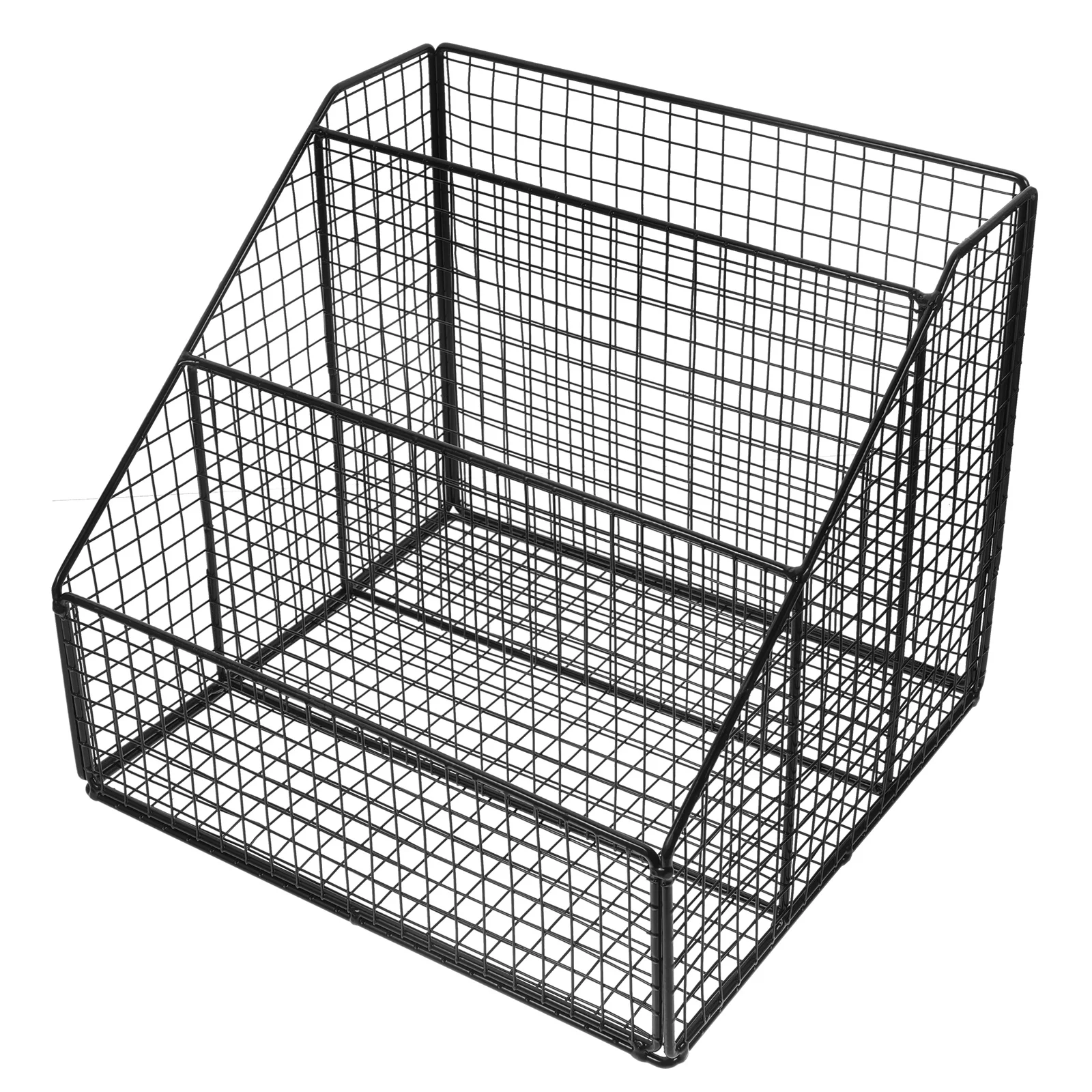 

Sophisticated Tiered Book Organizer Desktop File Storage Rack Modern Iron Book Holder for Office Supply
