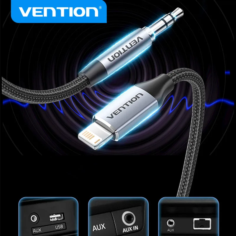 

Vention Lightning to 3.5MM Adapter DAC Headphone Audio Adapter Splitter For iPhone 14 12 Pro max xr Aux Cable Phone Accessories