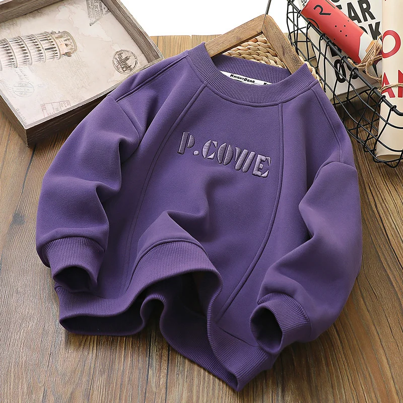 Boys Hoodies Sweatshirts Cotton Tops Outwear 2024 Perfect Spring Autumn Kids Sport Uniforms Children's Clothing