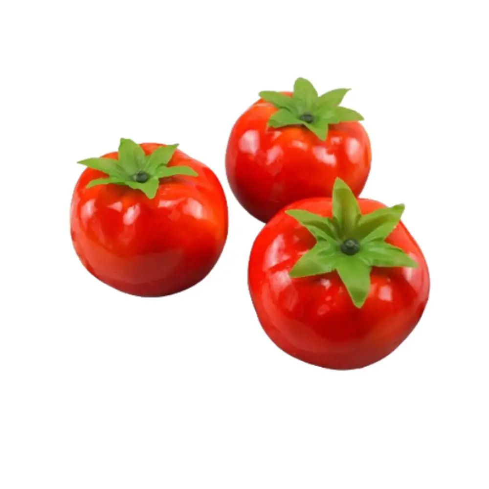 Simulation Foam Tomato Artificial Tomato Ornament Fake Vegetables Decoration Crafts Tomato Figurines Miniatures Supplies