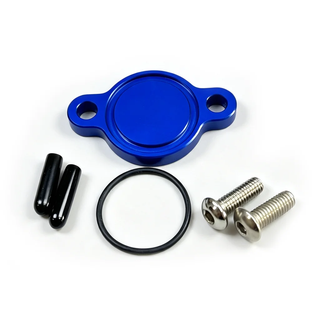 Motorcycle Aluminum Oil Injection Block Off Plate Kit For Yamaha Banshee 350 YFZ350 Blaster 200 YFS200 1988-2006