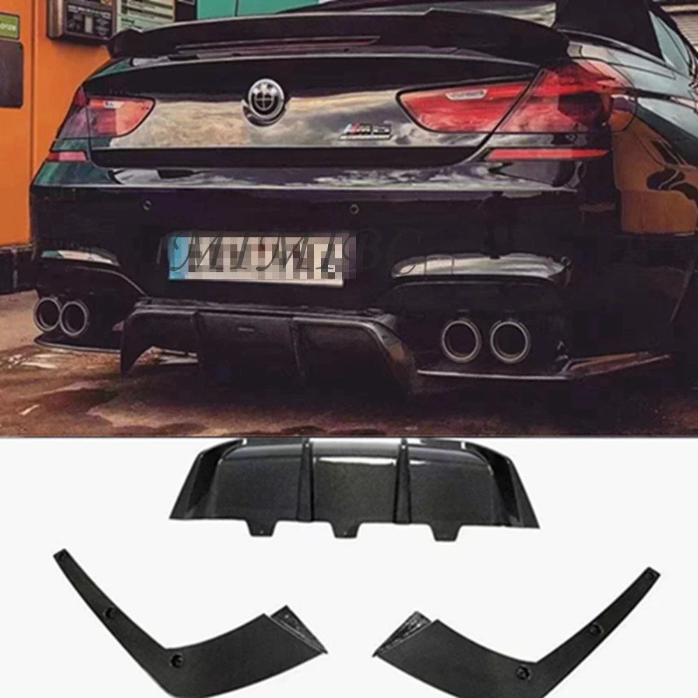 

Rear Bumper Lip Diffuser Spoiler for BMW F06 F12 F13 M6 M Tech M Sport 2013 - 2016 Bumper Guard 3Pcs/set Carbon Fiber