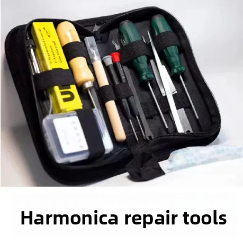 

13pcs Music Instrument Repair Kit Harmonica Blues Chromatic Diatonic Tuning Cleaning Disassembly Tools Set