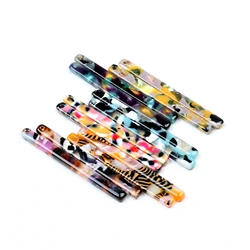 Tortoise Shell Beads,Acetate Acrylic Earrings Charms,Thin Bar Sticks pendant,Long Strip Earrings Part,45mm x 4mm